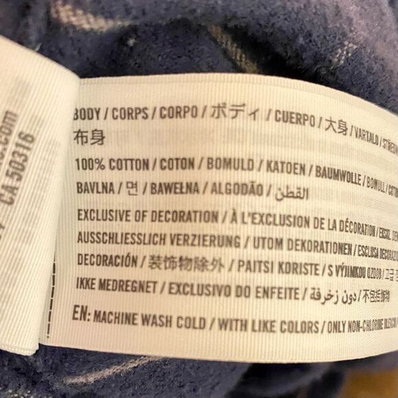 Abercrombie & Fitch Button Down Soft A&F Flannel Mens Size Large Plaid Pattern - Picture 6 of 6